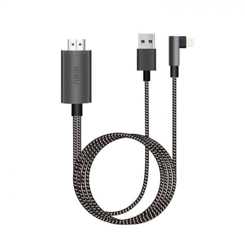 WiWU Lightning to HDMI adapter with USB charging port.
 WiWU Lightning to HDMI adapter with USB charging port.